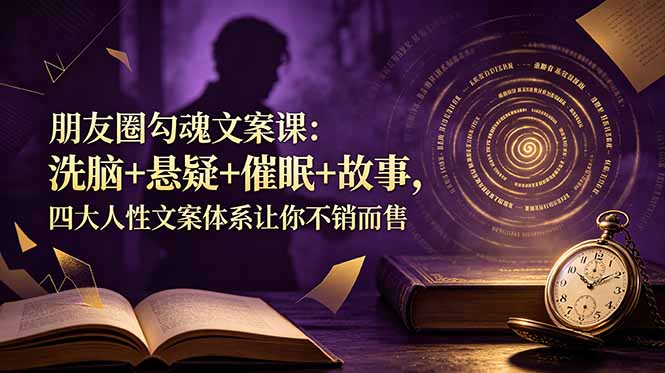 （19054期）朋友圈勾魂文案课：洗脑+悬疑+催眠+故事，四大人性文案体系让你不销而售_生财有道创业项目网