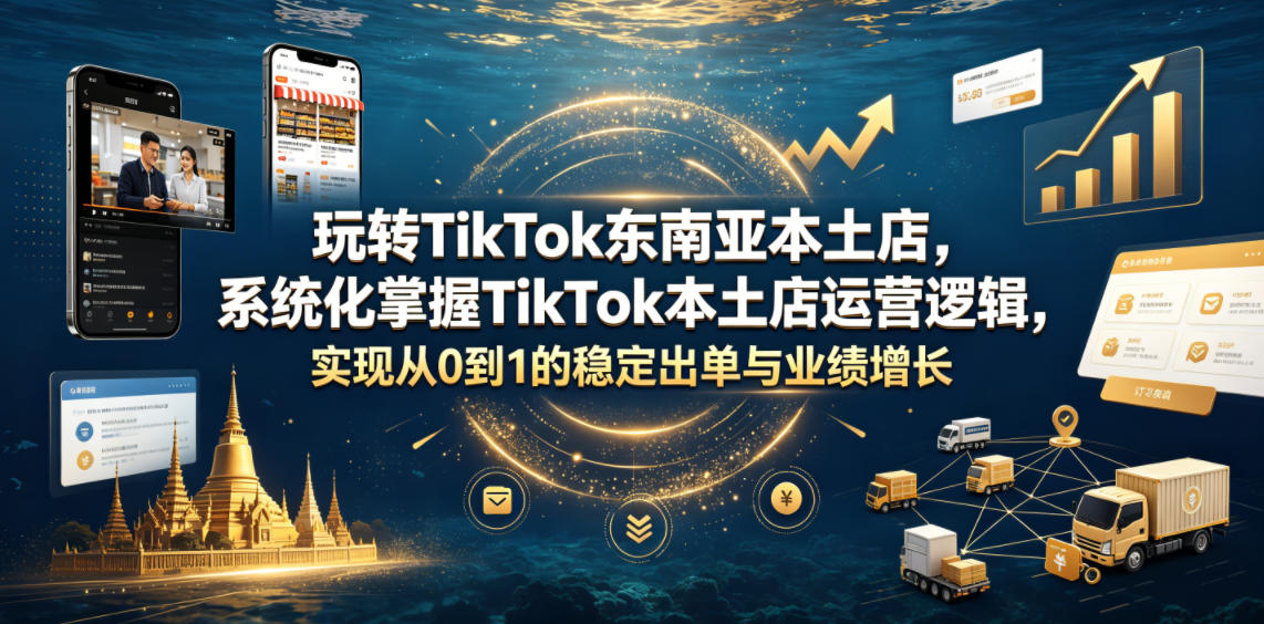 图片[1]-玩转TikTok东南亚本土店，系统化掌握TikTok本土店运营逻辑，实现从0到1的稳定出单与业绩增长——生财有道创业项目网-生财有道