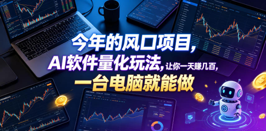 图片[1]-今年的风口项目，AI软件量化玩法，让你一天賺几百，一台电脑就能做【揭秘】——生财有道创业项目网-生财有道