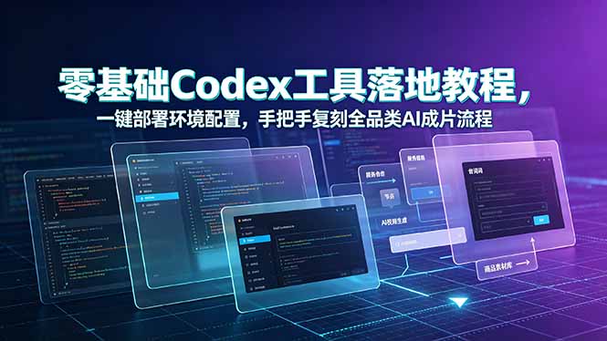 （19152期）零基础Codex工具落地教程，一键部署环境配置，手把手复刻全品类AI成片流程_生财有道创业项目网