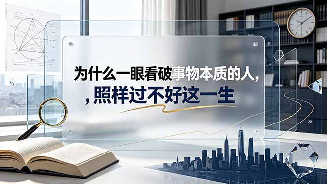 （19165期）付费文章：为什么一眼看破事物本质的人，照样过不好这一生_生财有道创业项目网