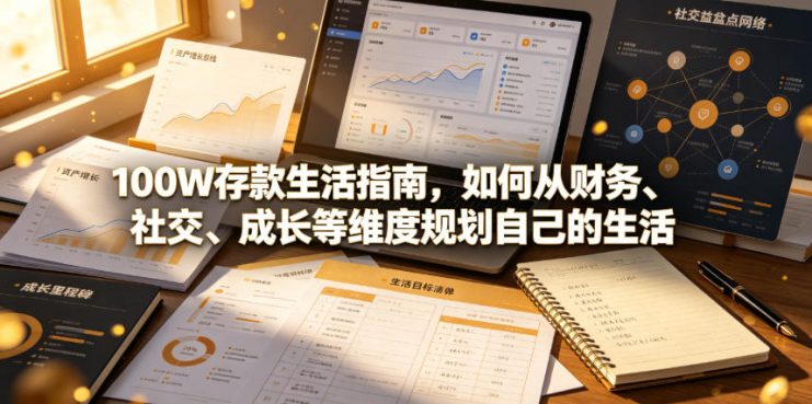 付费文章：100W存款生活指南，如何从财务、社交、成长等维度规划自己的生活——生财有道创业项目网