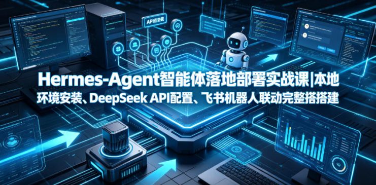 Hermes-Agent智能体落地部署实战课｜本地环境安装、DeepSeek API配置、飞书机器人联动完整搭建教程——生财有道创业项目网