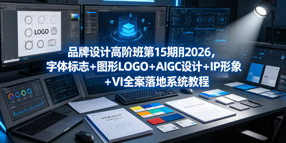 图片[1]-品牌设计高阶班第15期2026，字体标志＋图形LOGO＋AIGC设计＋IP形象＋VI全案落地系统教程——生财有道创业项目网-生财有道