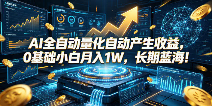 图片[1]-AI全自动量化自动产生收益，0基础小白月入1W，长期蓝海！【揭秘】——生财有道创业项目网-生财有道