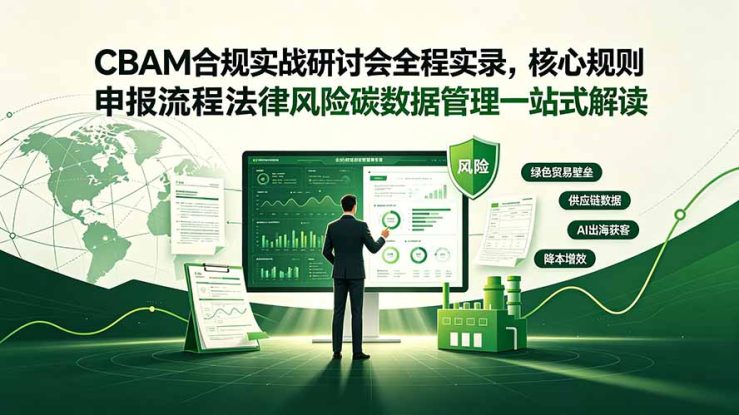（19235期）CBAM合规实战研讨会全程实录，核心规则申报流程法律风险碳数据管理一站式解读_生财有道创业项目网