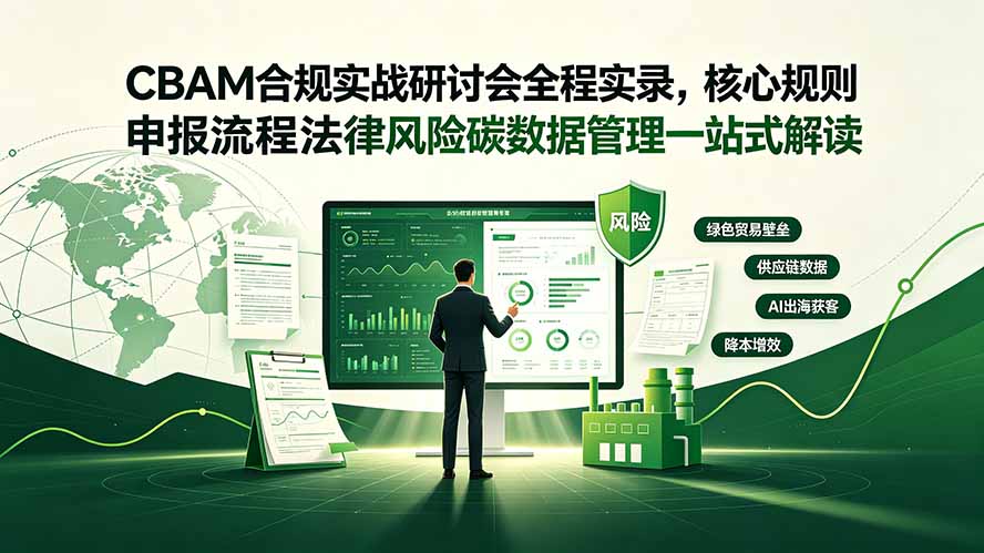 图片[1]-（19235期）CBAM合规实战研讨会全程实录，核心规则申报流程法律风险碳数据管理一站式解读_生财有道创业项目网-生财有道