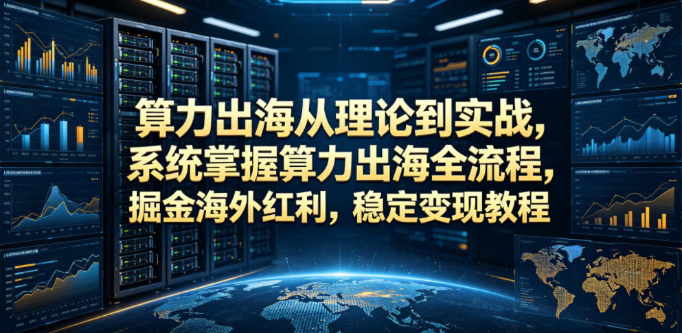 图片[1]-算力出海从理论到实战，系统掌握算力出海全流程，掘金海外红利，稳定变现教程——生财有道创业项目网-生财有道