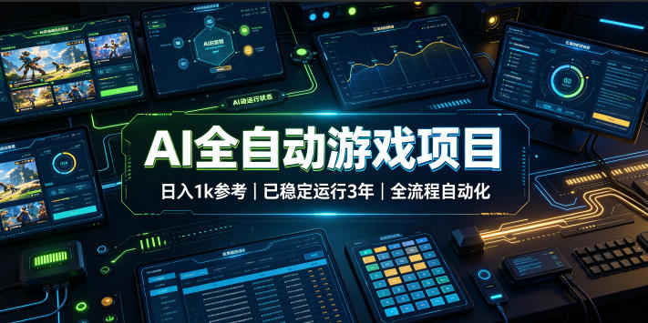 图片[1]-AI全自动游戏项目，日入1k，已稳定运行3年躺賺，全流程自动化！【揭秘】——生财有道创业项目网-生财有道