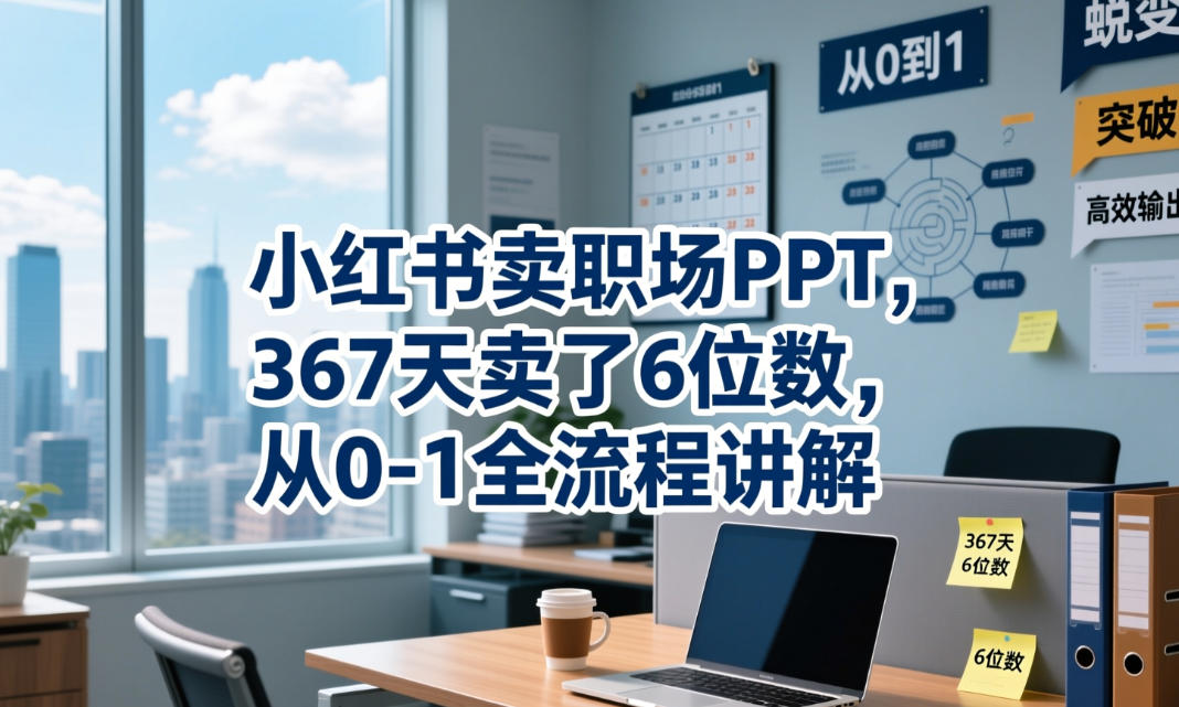 图片[1]-小红书卖职场PPT，367天卖了6位数，从0-1全流程讲解——生财有道创业项目网-生财有道