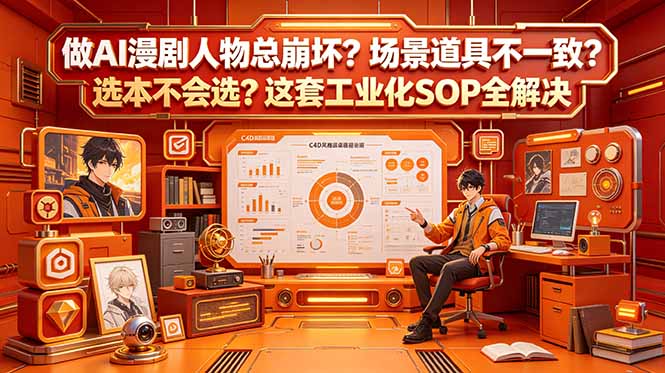 （18850期）做AI漫剧人物总崩坏？场景道具不一致？选本不会选？这套工业化SOP全解决 (更新)_生财有道创业项目网