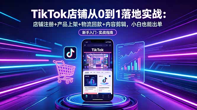 （18862期）TikTok店铺从0到1落地实战：店铺注册+产品上架+物流回款+内容剪辑，小白也能出单_生财有道创业项目网