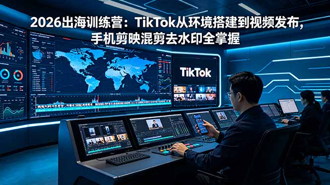 （18875期）2026出海训练营：TikTok从环境搭建到视频发布，手机剪映混剪去水印全掌握_生财有道创业项目网
