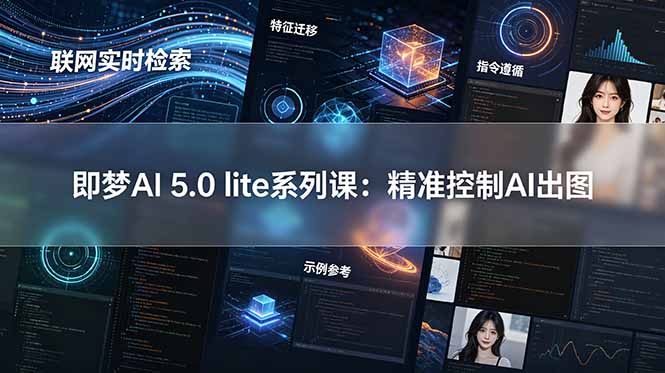 （18962期）即梦AI 5.0 lite实战课：联网实时检索+特征迁移+指令遵循+示例参考，精准控制AI出图_生财有道创业项目网