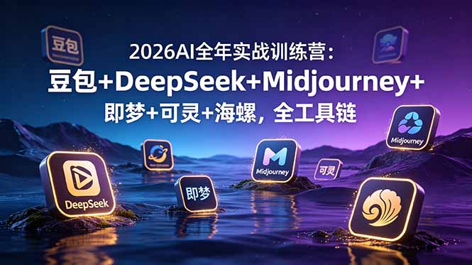 （19038期）2026AI全年实战训练营：豆包+DeepSeek+Midjourney+即梦+可灵+海螺，全工具链_生财有道创业项目网