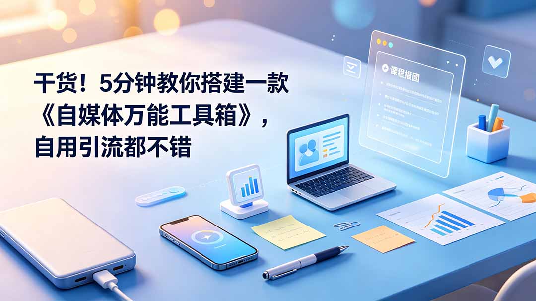图片[1]-（19064期）干货！5分钟教你搭建一款《自媒体万能工具箱》，自用引流都不错_生财有道创业项目网-生财有道