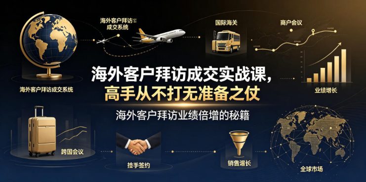 海外客户拜访成交实战课，高手从不打无准备之仗，海外客户拜访业绩倍增的秘籍——生财有道创业项目网