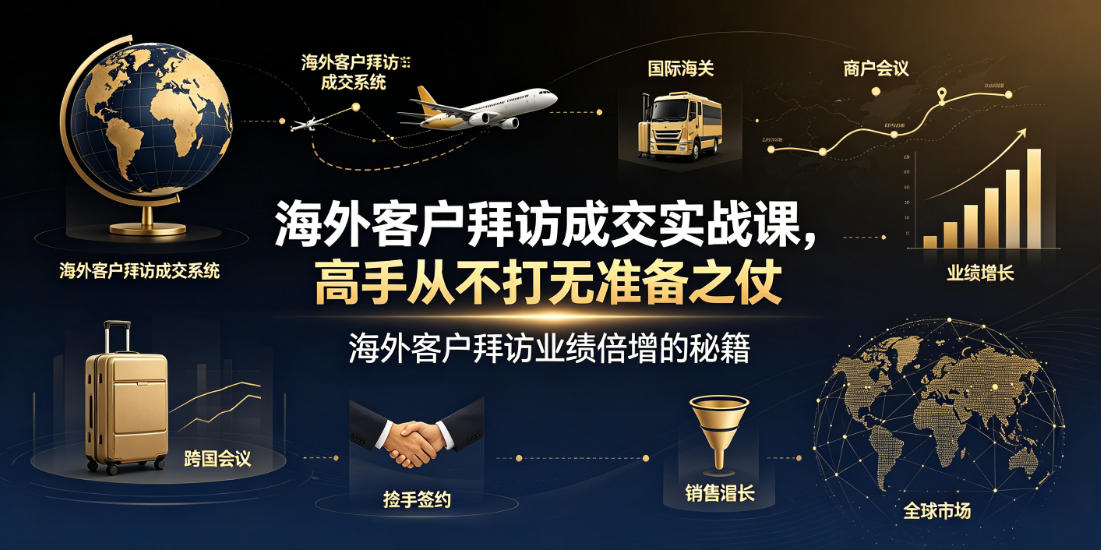 图片[1]-海外客户拜访成交实战课，高手从不打无准备之仗，海外客户拜访业绩倍增的秘籍——生财有道创业项目网-生财有道