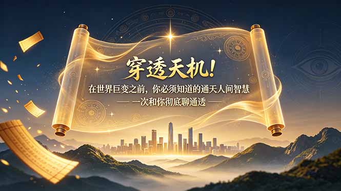 （19063期）付费文章：穿透天机！在世界巨变之前，你必须知道的通天人间智慧 一次和你彻底聊通透_生财有道创业项目网