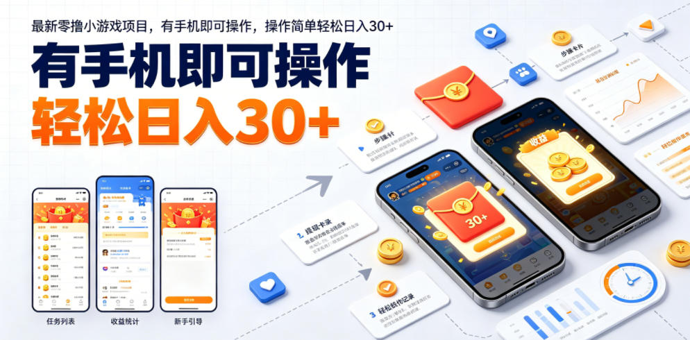 图片[1]-最新零撸小游戏项目，有手机即可操作，操作简单轻松日入30+——生财有道创业项目网-生财有道