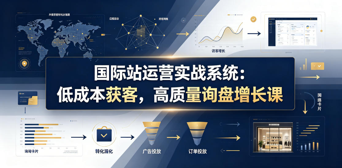 图片[1]-国际站运营实战系统：低成本获客，高质量询盘增长课（更新26年）——生财有道创业项目网-生财有道