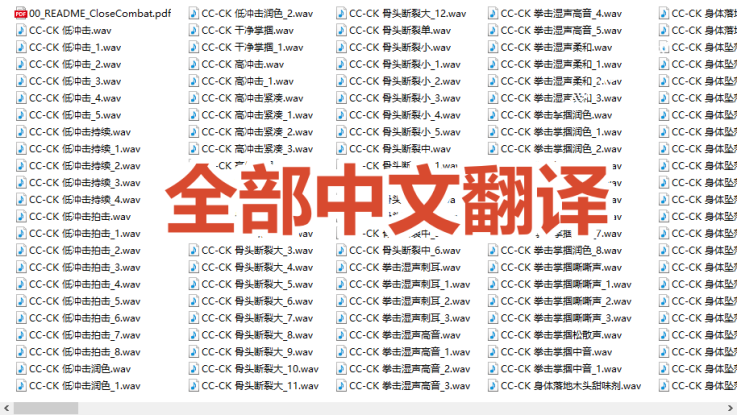 （19072期）宝藏级别音效！2828种近身搏斗拳打脚踢音效素材，全部中文分类，免解压使用  Close Combat_生财有道创业项目网