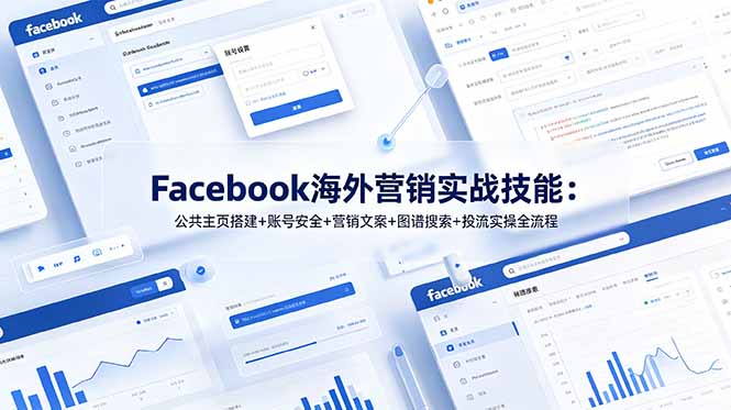 （19083期）Facebook海外营销实战技能：公共主页搭建+账号安全+营销文案+图谱搜索+投流实操全流程_生财有道创业项目网
