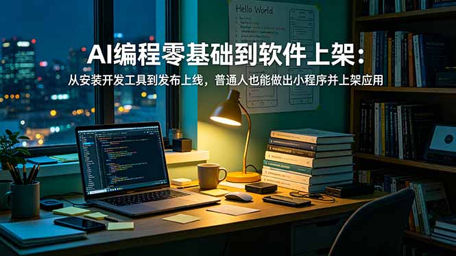 （19109期）AI编程零基础到软件上架：从安装开发工具到发布上线，普通人也能做出小程序并上架应用商店_生财有道创业项目网