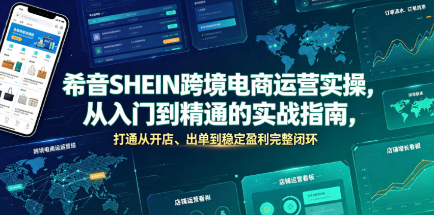 图片[1]-希音SHEIN跨境电商运营实操，从入门到精通的实战指南，打通从开店、出单到稳定盈利完整闭环——生财有道创业项目网-生财有道