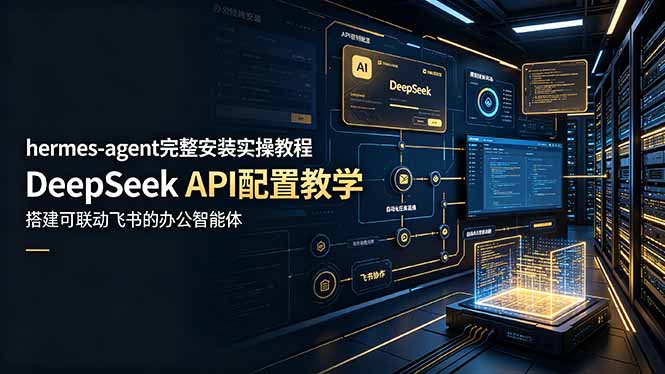 （19128期）hermes-agent完整安装实操教程，DeepSeek API配置教学，搭建可联动飞书的办公智能体_生财有道创业项目网