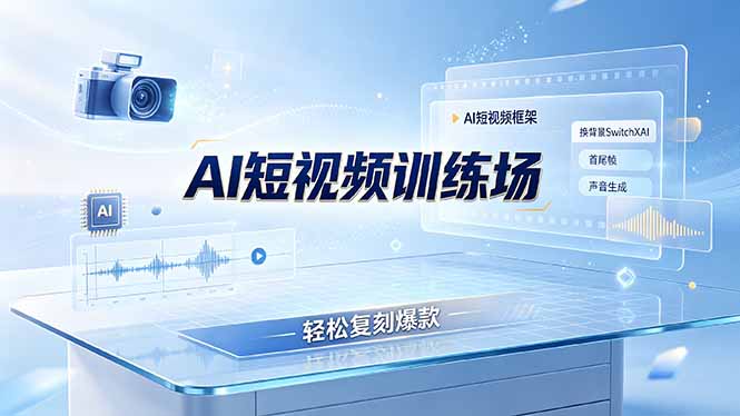 （19137期）老陈AI短视频训练场：AI短视频框架+换背景SwitchXAI+首尾帧+声音生成，轻松复刻爆款_生财有道创业项目网