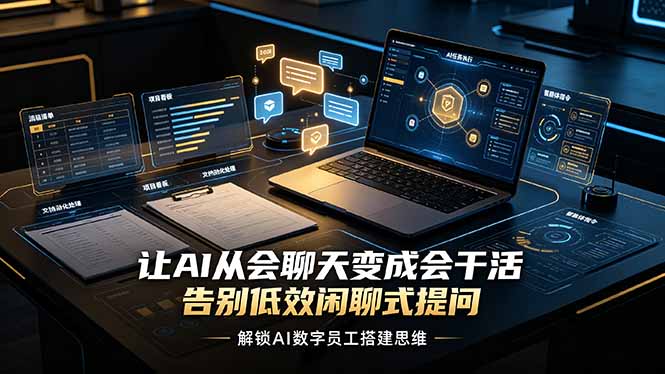 （19130期）让AI从会聊天变成会干活，告别低效闲聊式提问，解锁AI数字员工搭建思维_生财有道创业项目网