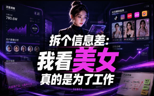 图片[1]-【理直气壮】我给看美女找了一个非常恰当的理由，信息差项目——生财有道创业项目网-生财有道