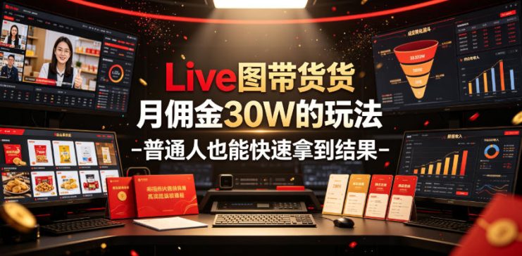 Live图带货月佣金30W的玩法-普通人也能快速拿到结果——生财有道创业项目网