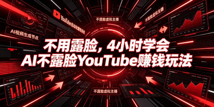 不用露脸，4小时学会AI不露脸YouTube賺钱玩法【原创双语字幕】——生财有道创业项目网