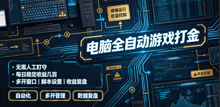 图片[1]-电脑全自动游戏打金，无需人工盯守，每日稳定收益几百！【揭秘】——生财有道创业项目网-生财有道