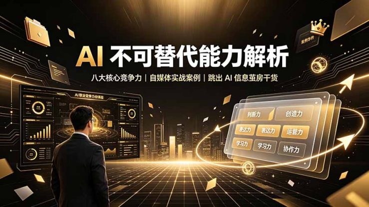 （19344期）付费文章：AI 不可替代能力解析▸八大核心竞争力｜自媒体实战案例｜跳出 AI 信息茧房干货_生财有道创业项目网