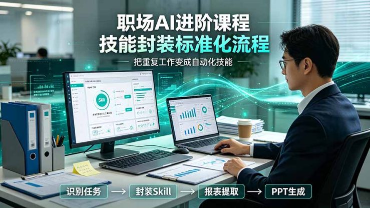 （19369期）职场AI进阶课程；多类实用Skill工具实操，专属技能封装标准化流程，报表行业报告一键提取核心内容_生财有道创业项目网