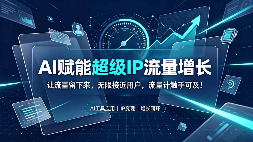 图片[1]-（19453期）AI赋能超级IP流量增长：让流量留下来，无限接近用户，流量计触手可及！_生财有道创业项目网-生财有道