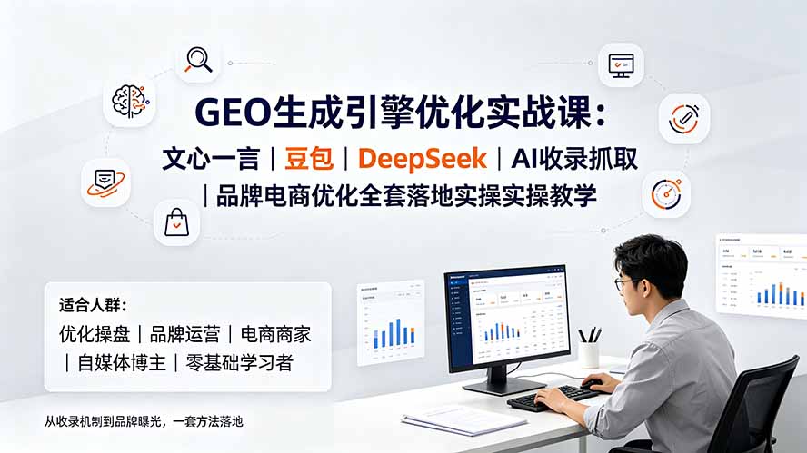 图片[1]-（19456期）GEO生成引擎优化实战课：文心一言｜豆包｜DeepSeek｜AI收录抓取｜品牌电商优化全套落地实操教学_生财有道创业项目网-生财有道