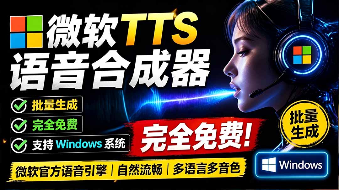 图片[2]-（19494期）微软 TTS 免费语音配音生成器，完全免费，支持多语音、多音色选择，Windows系统专用 TTS语音合成器_生财有道创业项目网-生财有道