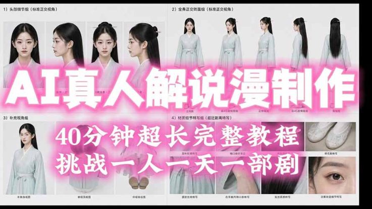 （19508期）2026AI真人解说漫剧制作40分钟超长完整教程：自动批量化制作，挑战一人一天一部剧！_生财有道创业项目网