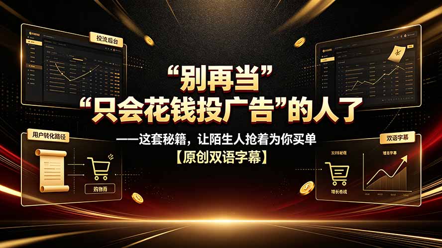 图片[1]-（19514期）别再当“只会花钱投广告”的人了——这套秘籍，让陌生人抢着为你买单【原创双语字幕】_生财有道创业项目网-生财有道