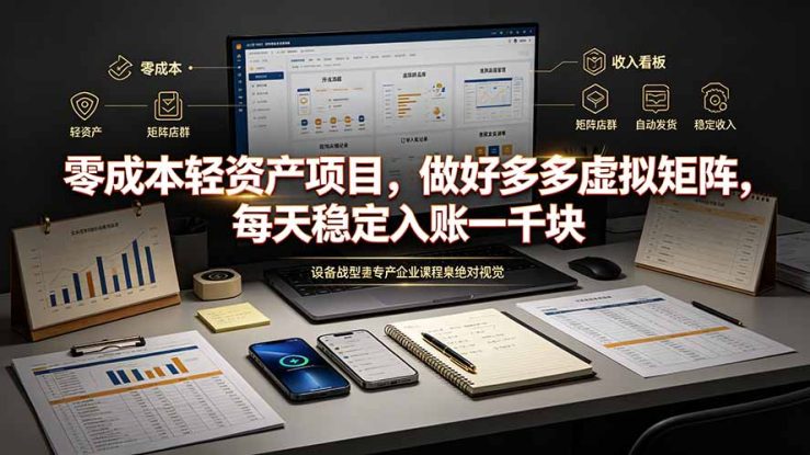 （19522期）零成本轻资产项目，做好多多虚拟矩阵，每天稳定入账一千块_生财有道创业项目网