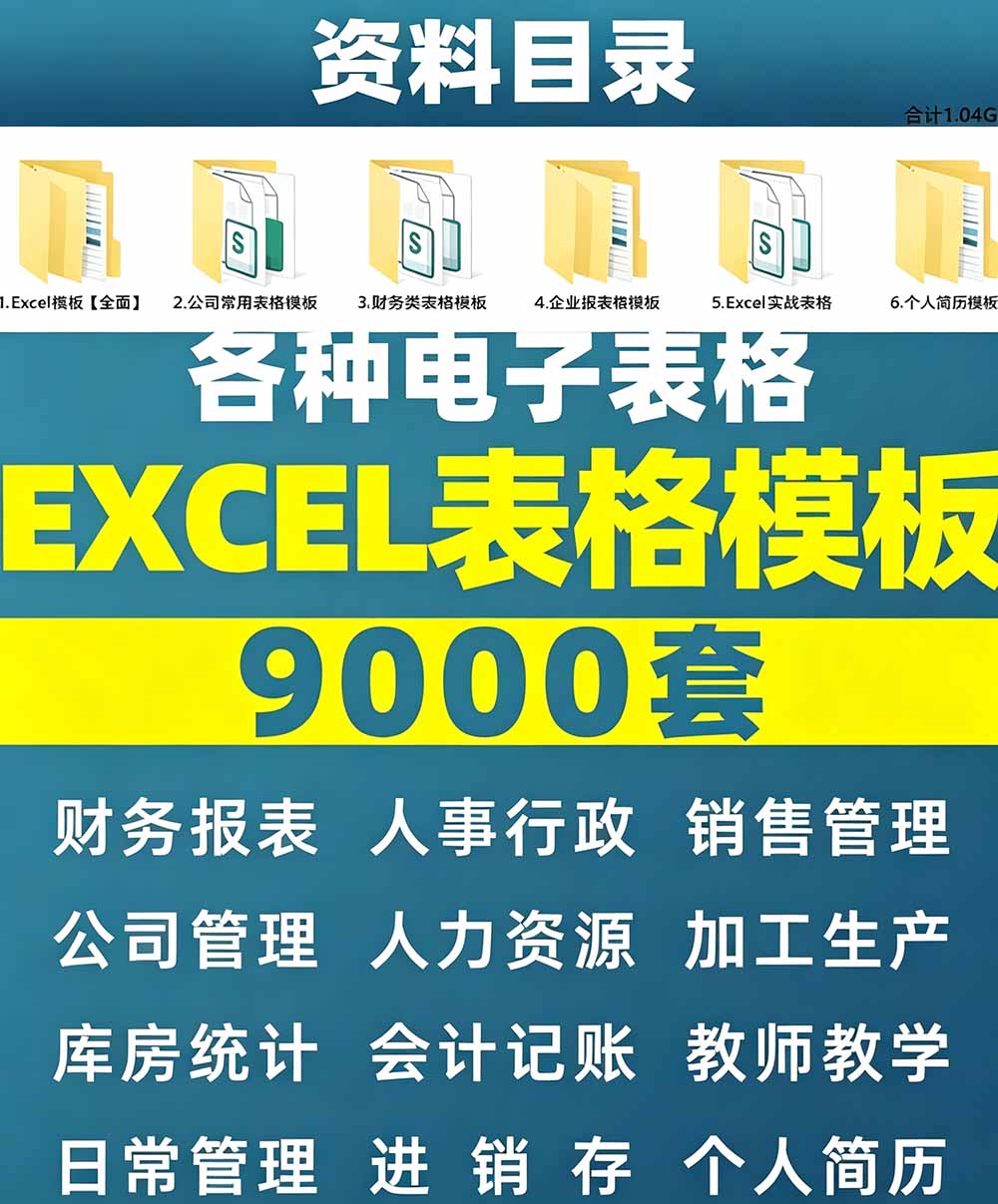图片[4]-（19530期）自费购买素材合集！超全Excel常用模版系列，分类清晰，共9000+套excel模型合集+个人简历素材_生财有道创业项目网-生财有道