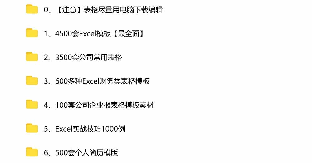 图片[5]-（19530期）自费购买素材合集！超全Excel常用模版系列，分类清晰，共9000+套excel模型合集+个人简历素材_生财有道创业项目网-生财有道