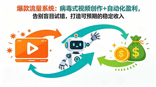 （18882期）爆款流量系统：病毒式视频创作+自动化盈利，告别盲目试错，打造可预期的稳定收入_生财有道创业项目网