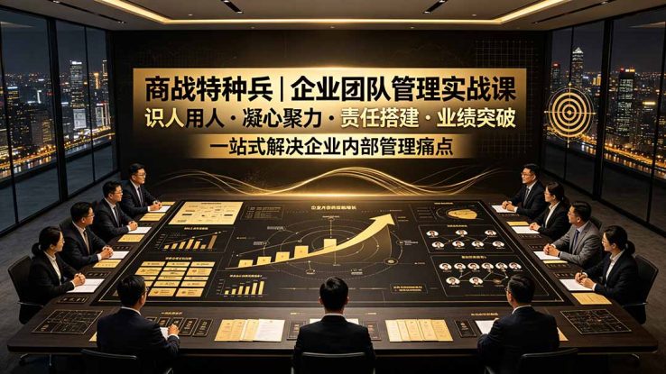 （19534期）商战特种兵｜企业团队管理实战课：识人用人｜凝心聚力｜责任搭建｜业绩突破，一站式解决企业内部管理痛点_生财有道创业项目网