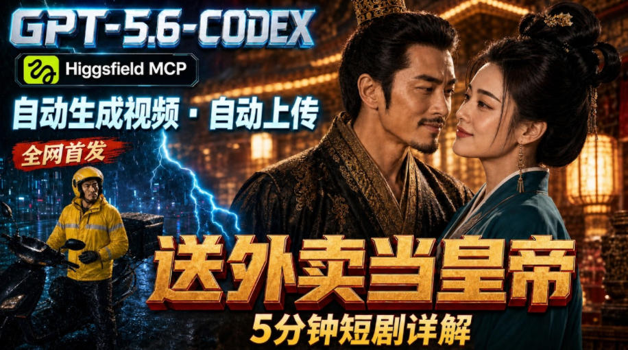 图片[1]-（19540期）GPT-5.6 Codex+Higgsfield MCP：一条指令生成5分钟短剧并自动上传YouTube（油管）_生财有道创业项目网-生财有道