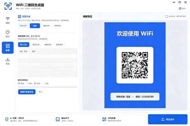 （19566期）完全离线使用！WiFi二维码生成器，一键扫码快速连接WiFi，支持自定义风格导出 WiFi二维码生成器_生财有道创业项目网